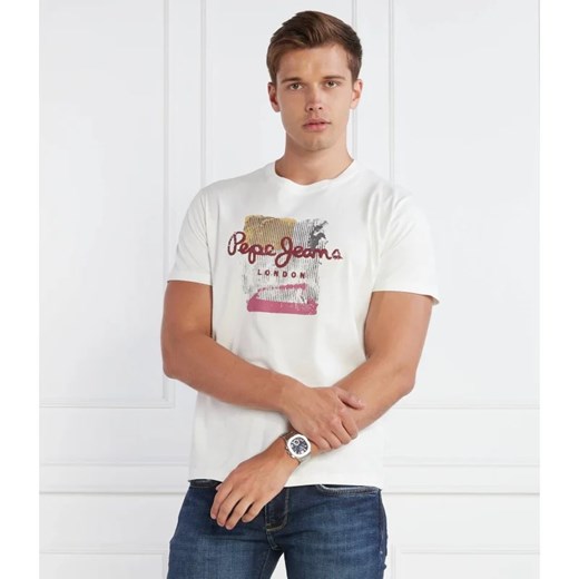 Pepe Jeans London T-shirt MELBOURNE TEE | Regular Fit ze sklepu Gomez Fashion Store w kategorii T-shirty męskie - zdjęcie 163982915