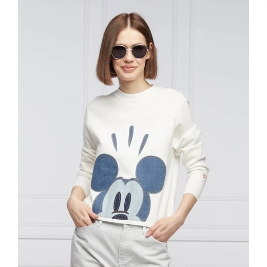 Desigual Bluza JERS DESIQUAL X MICKEY MOUSE | Regular Fit Desigual XL wyprzedaż Gomez Fashion Store