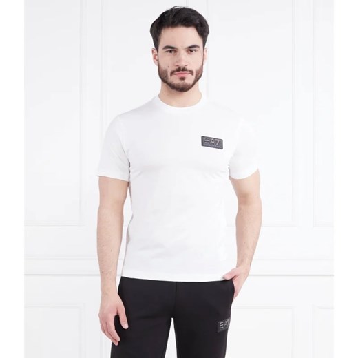 T-shirt męski Emporio Armani biały casual z krótkim rękawem
