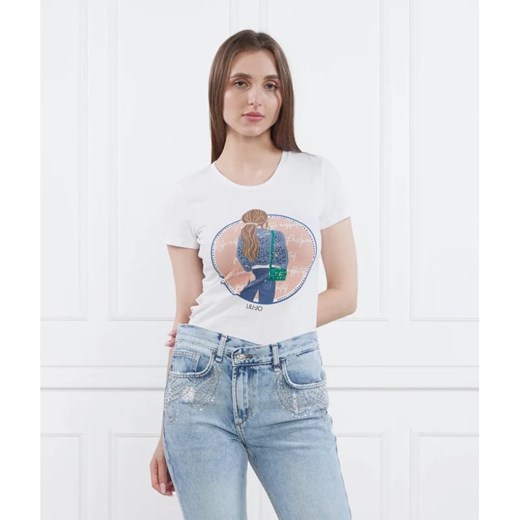 Liu Jo T-shirt | Regular Fit Liu Jo L wyprzedaż Gomez Fashion Store