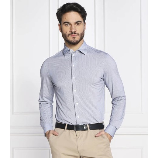 Koszula męska Emporio Armani szara z długim rękawem casualowa