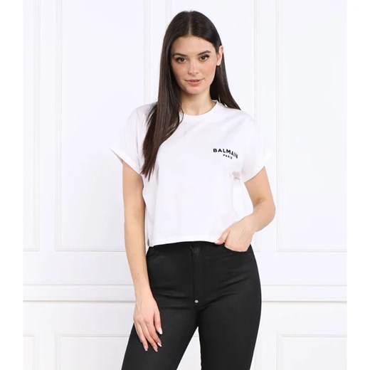 Balmain T-shirt | Cropped Fit L promocja Gomez Fashion Store