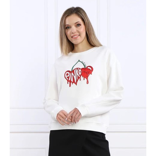 Bluza damska biała Pinko z elastanu 