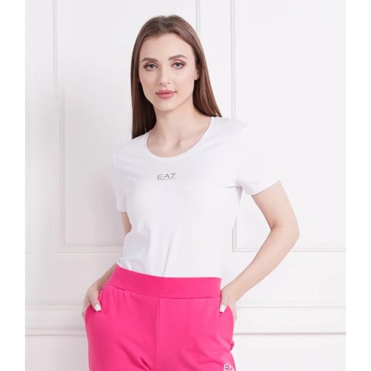 EA7 T-shirt | Regular Fit ze sklepu Gomez Fashion Store w kategorii Bluzki damskie - zdjęcie 163984917