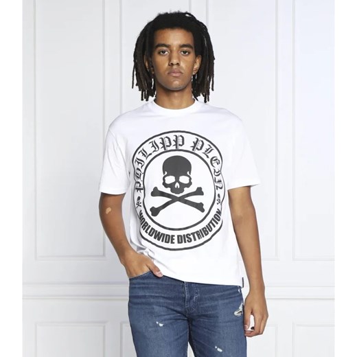 T-shirt męski biały z krótkim rękawem