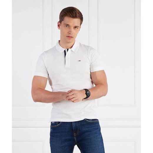 T-shirt męski Tommy Jeans biały wiosenny 