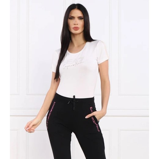 EA7 T-shirt | Slim Fit ze sklepu Gomez Fashion Store w kategorii Bluzki damskie - zdjęcie 163985335