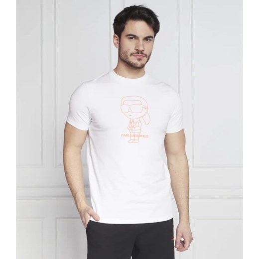 T-shirt męski Karl Lagerfeld biały z napisami