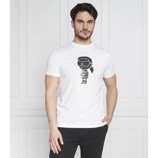 T-shirt męski Karl Lagerfeld biały z krótkim rękawem