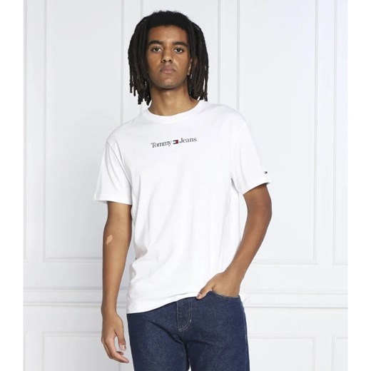 T-shirt męski Tommy Jeans z krótkim rękawem młodzieżowy z napisem 