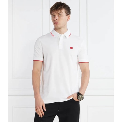 Biały t-shirt męski Hugo Boss z krótkimi rękawami