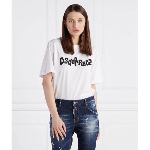 Dsquared2 T-shirt | Regular Fit ze sklepu Gomez Fashion Store w kategorii Bluzki damskie - zdjęcie 163986187