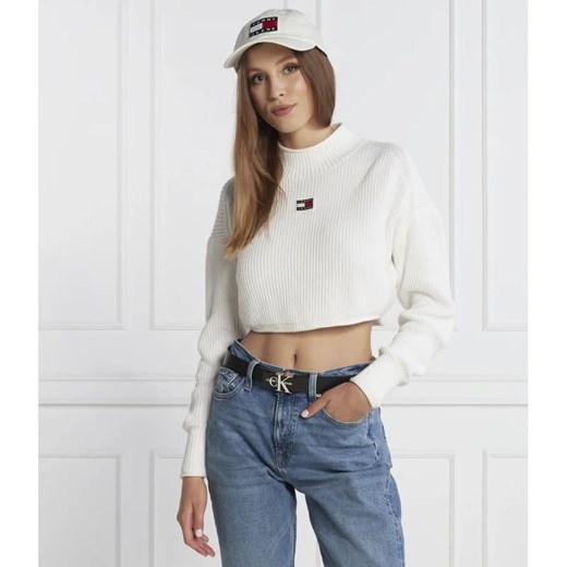 Sweter damski Tommy Jeans z okrągłym dekoltem