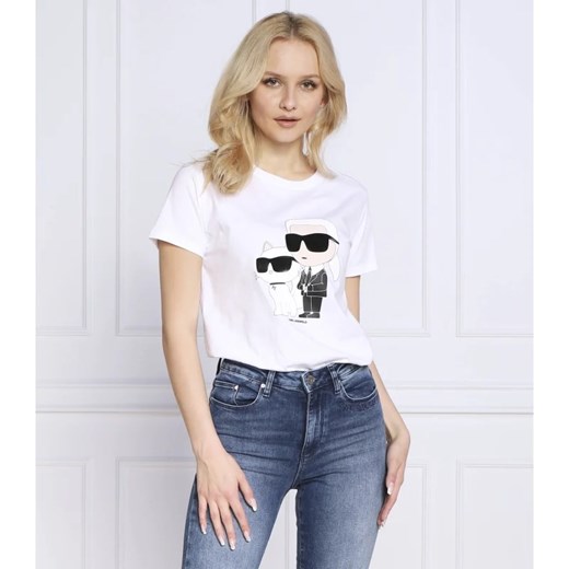 Karl Lagerfeld T-shirt ikonik 2.0 | Regular Fit Karl Lagerfeld XS promocyjna cena Gomez Fashion Store