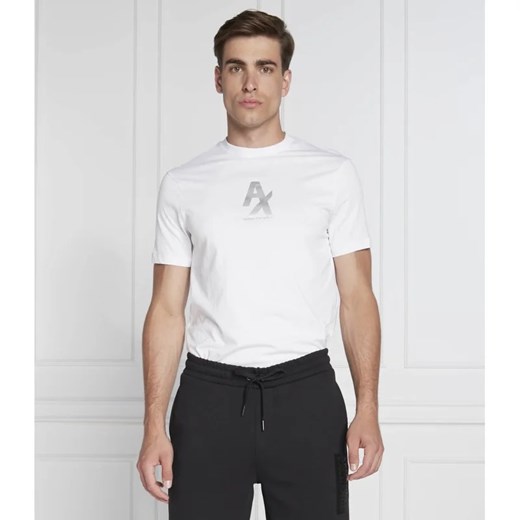 T-shirt męski Armani Exchange biały z napisami 