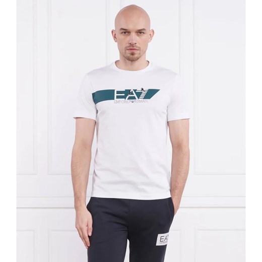 T-shirt męski Emporio Armani biały młodzieżowy