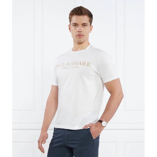 Paul&Shark T-shirt MEN''S KNITTED T-SHIRT C.W. COTTON | Regular Fit Paul&shark L Gomez Fashion Store okazyjna cena