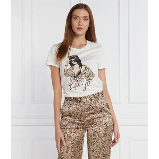 Liu Jo Rose T-shirt | Regular Fit XS wyprzedaż Gomez Fashion Store