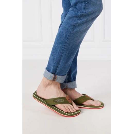 Tommy Hilfiger Japonki PATCH HILFIGER BEACH SANDAL Tommy Hilfiger 44 promocyjna cena Gomez Fashion Store