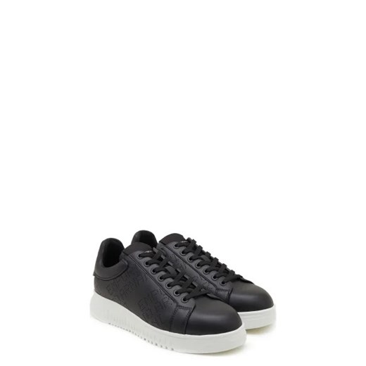 Emporio Armani Skórzane trampki SNK PERFORATED CALF+ Emporio Armani 44 wyprzedaż Gomez Fashion Store