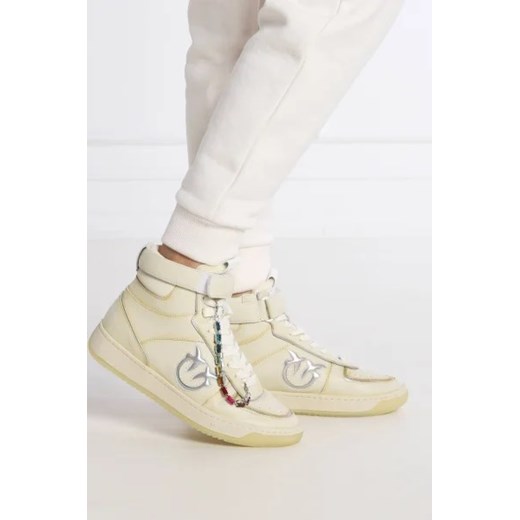 Pinko Sneakersy CHARENTES BASKET | z dodatkiem skóry Pinko 38 Gomez Fashion Store okazja