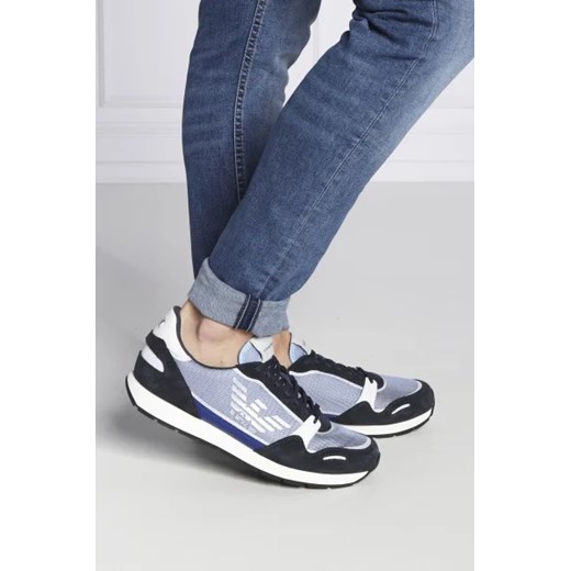 Buty sportowe męskie Emporio Armani skórzane