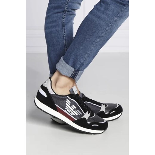 Emporio Armani Sneakersy | z dodatkiem skóry Emporio Armani 46 okazyjna cena Gomez Fashion Store