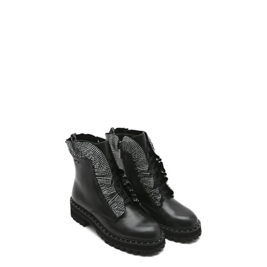 Workery damskie Liu Jo casual czarne jesienne sznurowane 