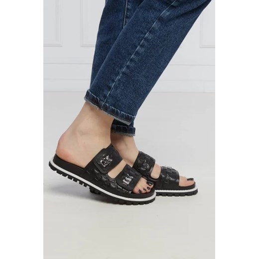 Michael Kors Klapki STARK SLIDE | z dodatkiem skóry Michael Kors 36 wyprzedaż Gomez Fashion Store