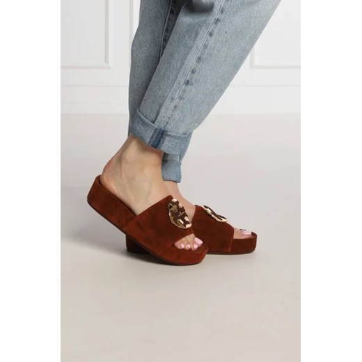 TORY BURCH Skórzane klapki WOVEN Tory Burch 37 Gomez Fashion Store
