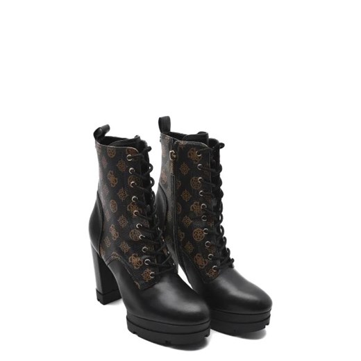 Workery damskie Guess casual z tworzywa sztucznego sznurowane