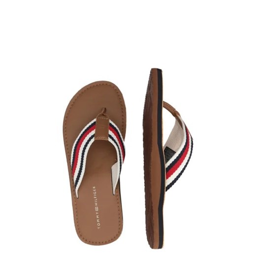 Tommy Hilfiger Japonki HILFIGER LEATHER BEACH SANDAL | z dodatkiem skóry Tommy Hilfiger 42 promocyjna cena Gomez Fashion Store