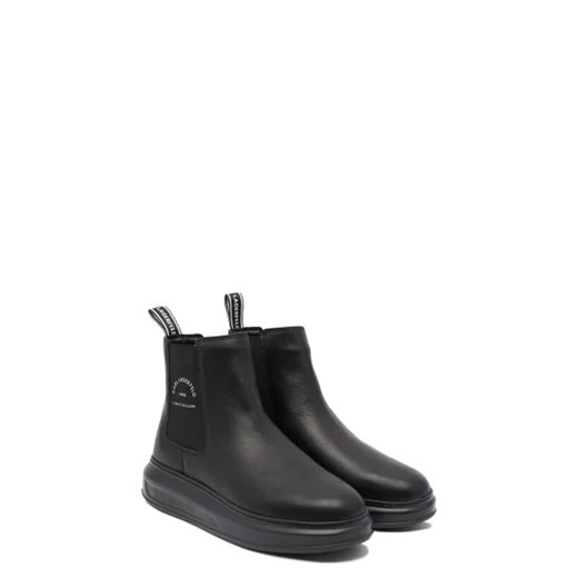Buty zimowe męskie Karl Lagerfeld z tworzywa sztucznego bez zapięcia casualowe