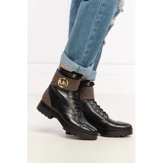 Workery damskie Michael Kors tkaninowe czarne sznurowane casual