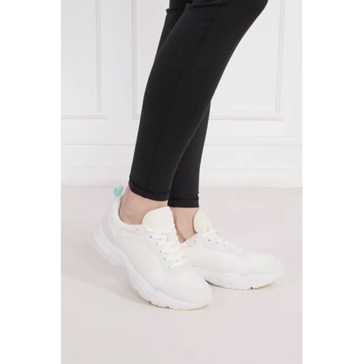 Buty sportowe damskie Calvin Klein sneakersy białe tkaninowe 