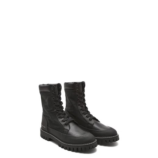 Workery damskie Tommy Hilfiger czarne casual sznurowane