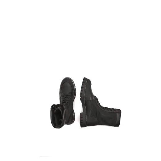 Workery damskie Tommy Hilfiger czarne sznurowane