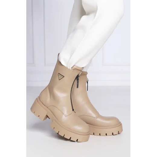 Workery damskie Guess z tkaniny beżowe bez zapięcia casual
