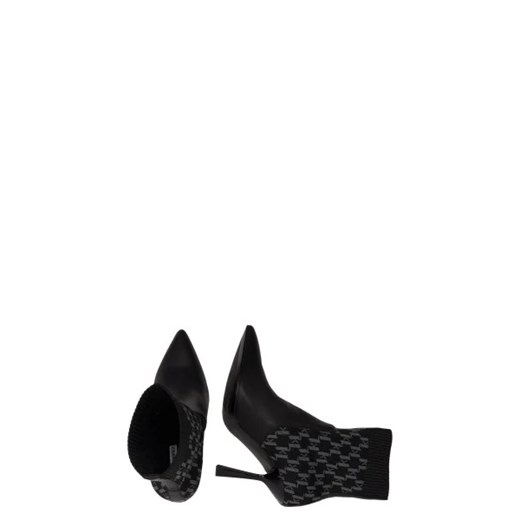 Karl Lagerfeld Botki PANDARA Monogram Knit Ankle | z dodatkiem skóry Karl Lagerfeld 38 Gomez Fashion Store