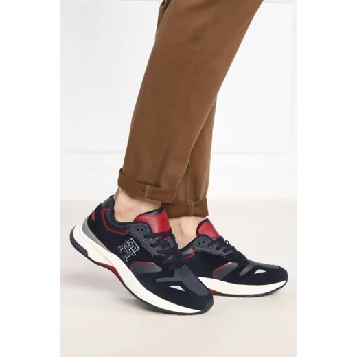 Tommy Hilfiger Sneakersy MONOGRAM | z dodatkiem skóry Tommy Hilfiger 40 okazja Gomez Fashion Store