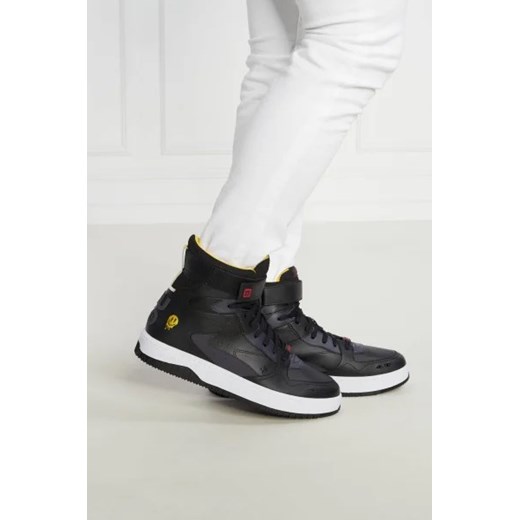 Buty sportowe męskie Hugo Boss czarne sznurowane