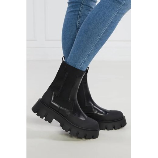 Buty zimowe męskie Iceberg skórzane bez zapięcia 