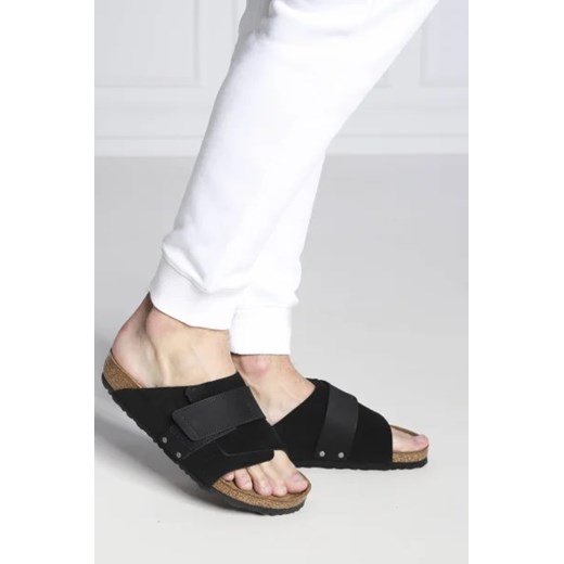 Birkenstock Skórzane klapki Kyoto VL 45 Gomez Fashion Store