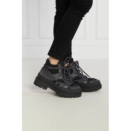 Workery damskie Tommy Jeans na jesień czarne z tworzywa sztucznego 