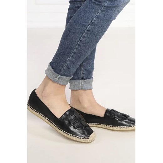 TORY BURCH Skórzane espadryle WOVEN DOUBLE T ALINE Tory Burch 39 Gomez Fashion Store okazja