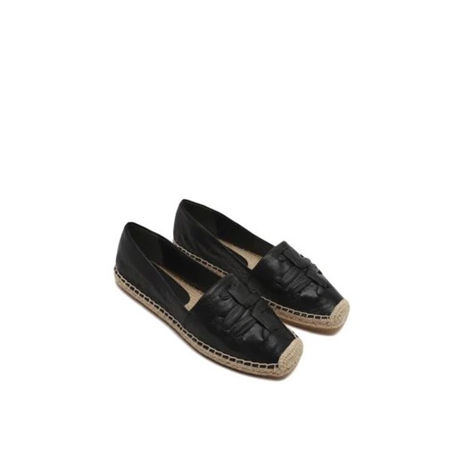 TORY BURCH Skórzane espadryle WOVEN DOUBLE T ALINE Tory Burch 39 promocja Gomez Fashion Store