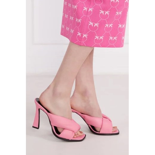 Pinko Skórzane sandały CORINNE SABOT NAPPA Pinko 38 wyprzedaż Gomez Fashion Store