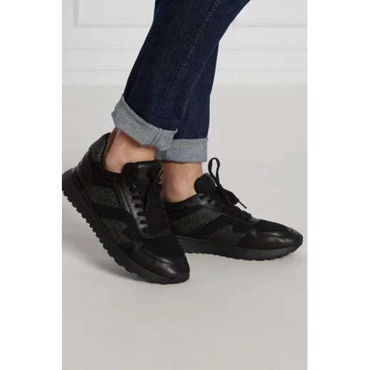 Buty sportowe męskie Michael Kors sznurowane z tworzywa sztucznego czarne jesienne 