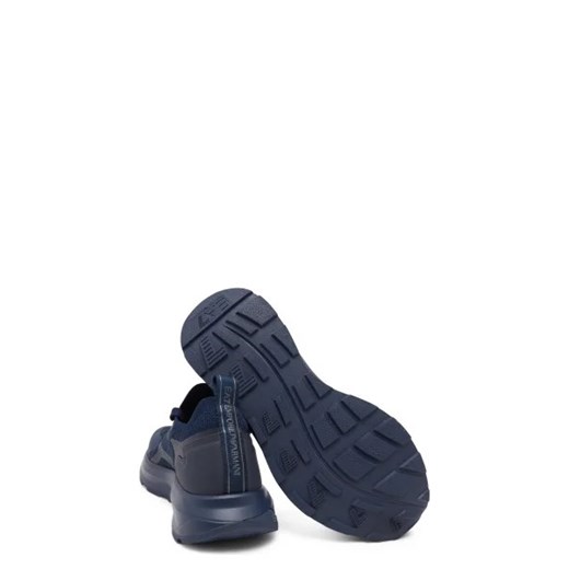 Granatowe buty sportowe męskie Emporio Armani z tworzywa sztucznego 