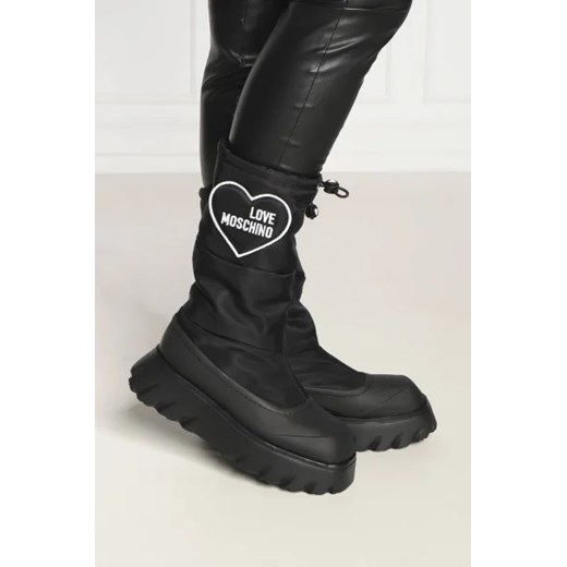 Śniegowce damskie Love Moschino na zimę casual sznurowane